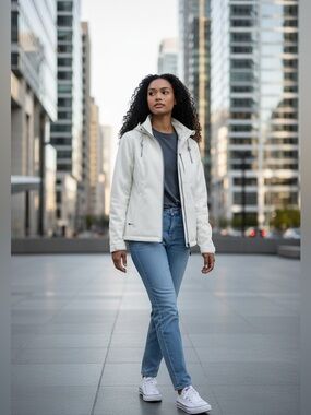 Kirkland Signature Cream Softshell Utility Jacket